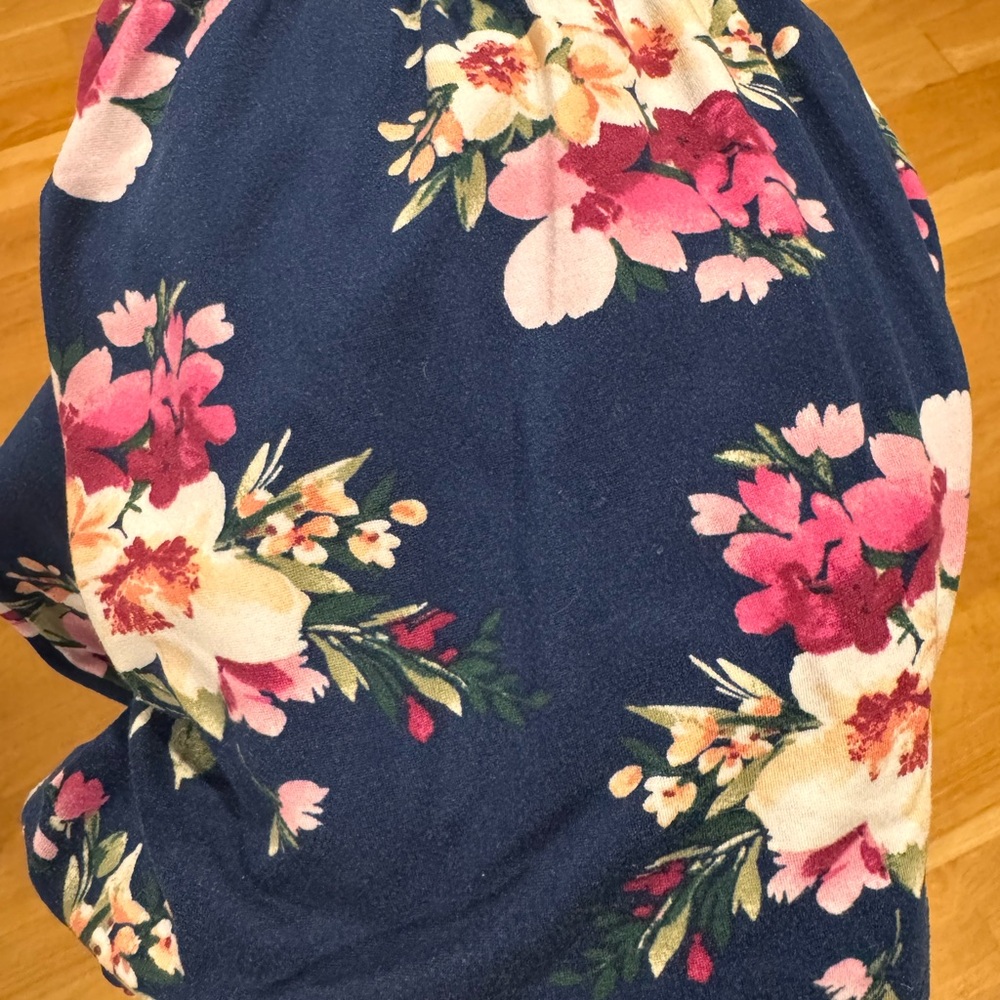 Cozy Rozy pink & blue Floral pattern Pajama Set Intimates Sleepwear Small - Picture 4 of 5